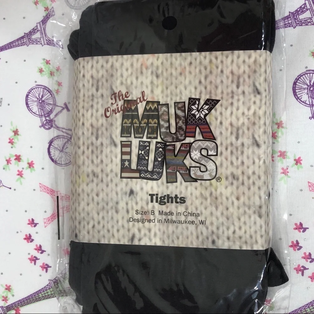 “Muk Luks” Black Tights Medium